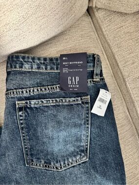 GAP Sexy Boyfriend Jeans - Dark Blue Wash